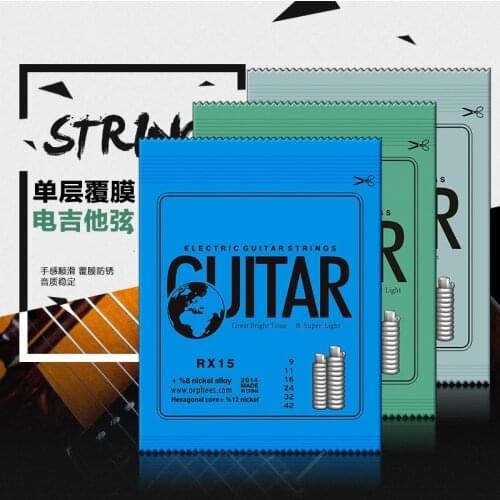 Super Electric Guitar Strings RX Series Practiced Nickel Wound 6 Strings Guitar for Classic Electric Guitar Parts Accessories