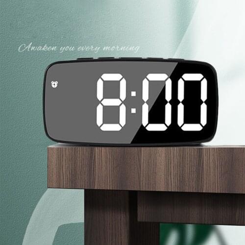 LED Large Mirror Alarm Clock Multi-function Durable Electronic Easy-to-use Clock Display Night Mode Digital Clock