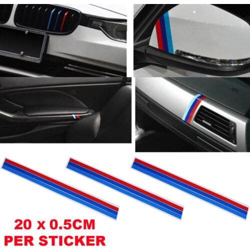 For BMW Reflective Car Stickers Reflection Tape Film Car Decoration Stickers Anti-collision Warning Tape Car Styling Accessories
