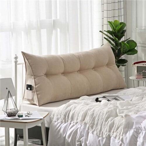 High-grade Luxury Simple bed cushion double sofa Tatami Bed soft bag Removable Bed pillow For Sleeping
