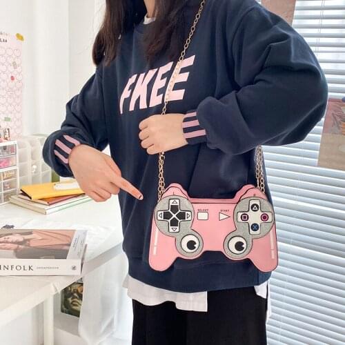 Weysfor Cartoon Gamepad Shape Fashion Crossbdoy Bag for Women 2020 Purses and Handbag Clutch Bag Shoulder Bag with Chain Strap