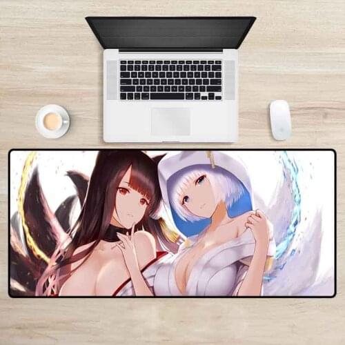XGZ Oversized Mouse Pad Big Breast Anime Girl Anime Pattern High Quality Non-slip Rubber Keyboard Desk Mat