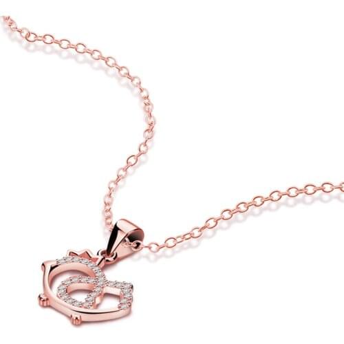 Zuuz chain necklace girl cute chick pendant necklace Woman 925 sterling silver Charm Chocker Rose gold jewellery Christmas gift