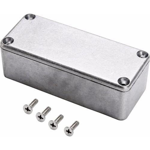 1pc Silver Aluminium Electronic Project Case Hammond Diecast Stompbox Enclosure Box