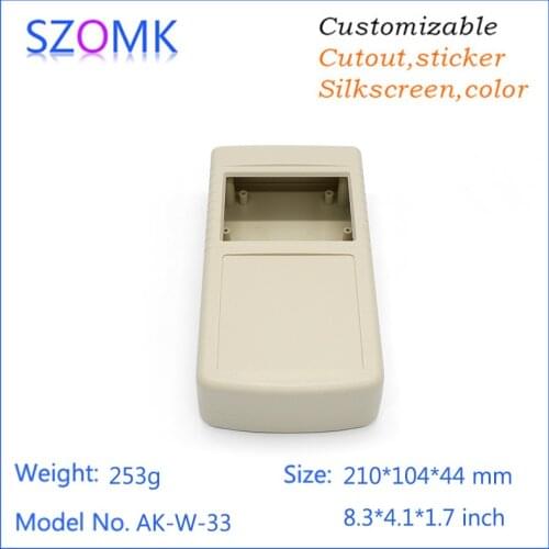 10pcs a lot szomk abs material wall mouting control enclosure plastic connector box junction box project case 210*104*44 mm