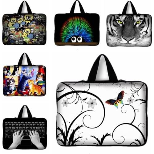 13 13.3 inch Butterfly Cat Print handle laptop bag sleeve case Cover PC handbag 13.3'' notebook Case For Macbook Air Pro