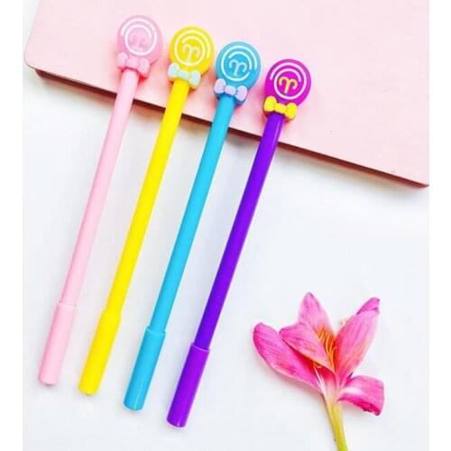 2pc Kawaii Donut Pen Black Signature Water Pen Cartoon Child Student Office School Supplies Creative Stationery Cute Donut Pen