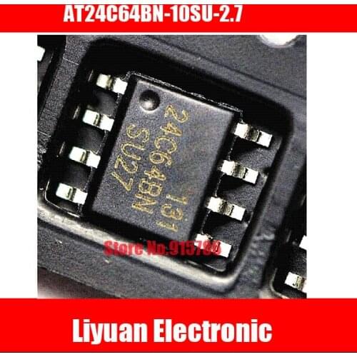 20pcs/lot NEW SMD AT24C64BN-10SU-2.7 2.7V memory serial EEPROM 64K SOP-8