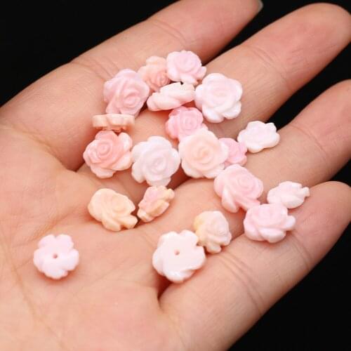 3pcs Natural Freshwater Flower Shape Shell Beads for Jewelry Making Bracelet Necklace Earring Women Gift Size 10x10mm