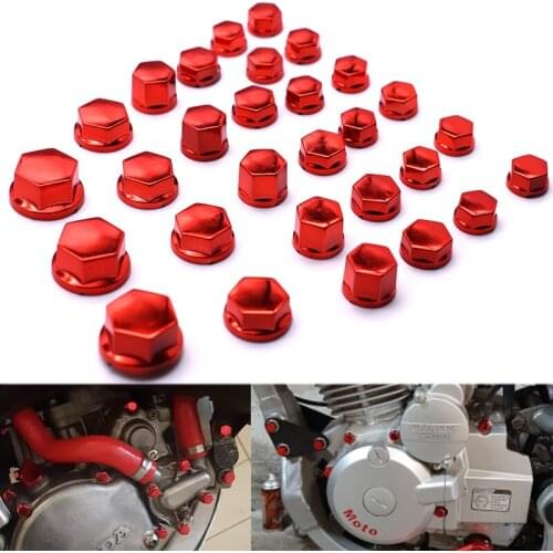 30Pcs/set Motorcycle Screw Nut Cover Cap Nut Bolt Decoration Chrome Plating plastic ducati monster 400 620 695 696 796 821 ST2
