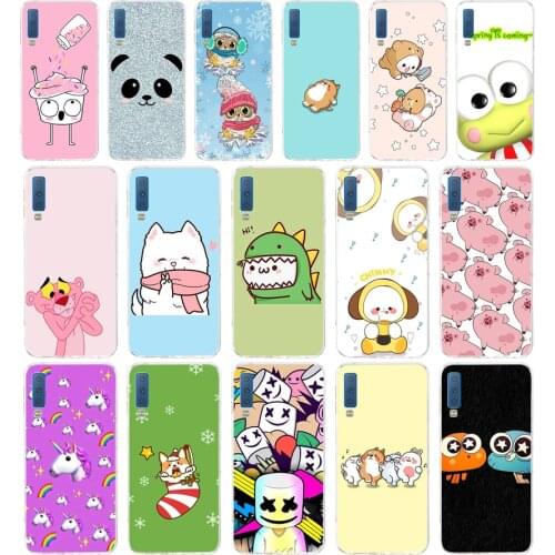 95AA Cute cartoon animals gift Soft Silicone Tpu Cover phone Case for Samsung Galaxy A6 Plus 2018 A7 2018 A9 star Lite Case