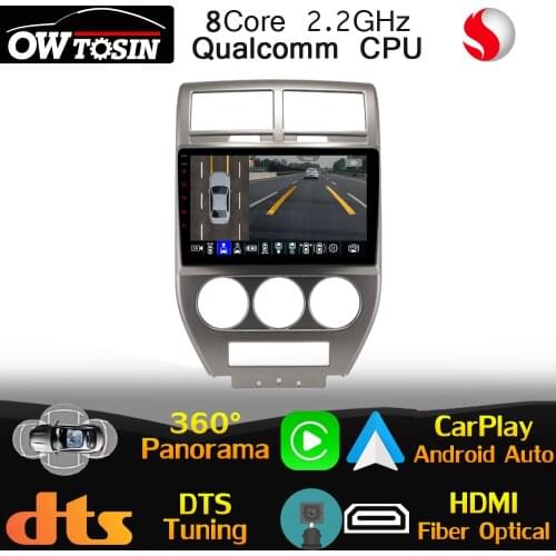 Qualcomm CPU Android For Jeep Compass Patriot Dodge Caliber Car Media CarPlay Radio GPS DTS HIFI DSP Head Unit Optical HDMI Auto