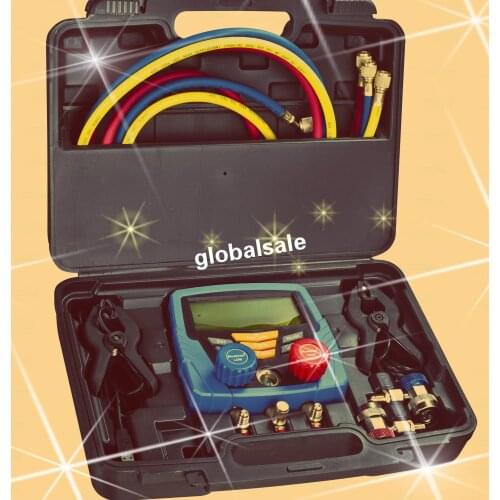 FREE SHIPPING HS-350A Wonderful Digital Refrigerant meters for various refrigerant with 60" charging hose