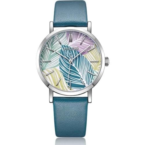 Lovely Coco Leaves Lady Womens Watch MIYOTA Quartz Hours Fashion Woman Clock Leather Bracelet Girls Birthday Julius Gift Box