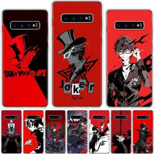 P5 P Persona 5 Phone Case For Samsung Galaxy Note 8 9 10 20 S21 S20 S10E S10 S9 S8 S7 Ultra J6 Plus Lite Cover