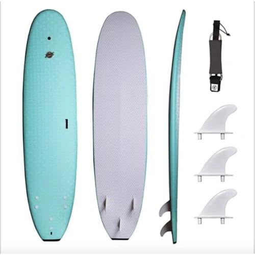 Novice beginners are recommended to use 8.8 feet long board standing foam soft board surfboard