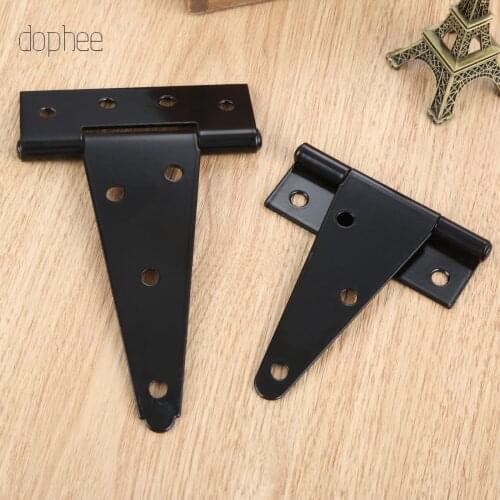 Dophee 1pc T Shape Triangle Hinge Cabinet Shed Wooden Door Gate Hinges Hardware