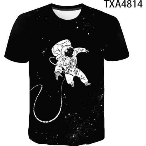 Streetwear Astronaut Starry Sky 3D Printed T Shirts Casual Men Women Children Fashion Short Sleeve Boy Girl Kids Cool Tops Tee