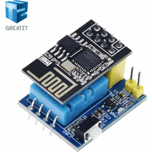 GREATZT 1pcs ESP8266 ESP-01 ESP-01S DHT11 Temperature Humidity Sensor Module esp8266 Wifi NodeMCU Smart Home IOT