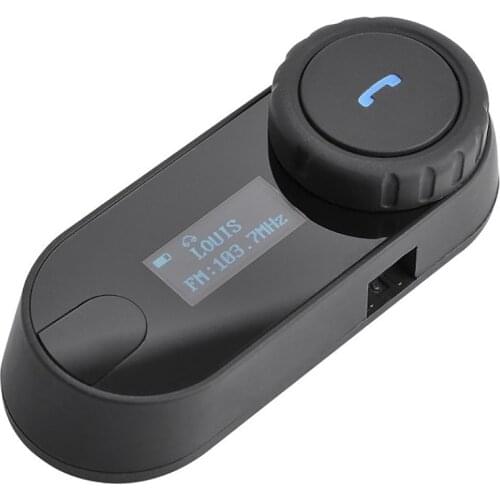 HFES TCOM-SC Bluetooth Motorcycle Helmet Walkie-Talkie Headset with LCD Screen + FM Radio