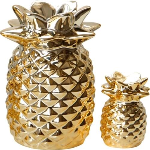 Ceramics Desktop Pineapple Decoration Ornaments Living Room Childrens Room Decor Desktop Accessories Kawaii Home Decorations