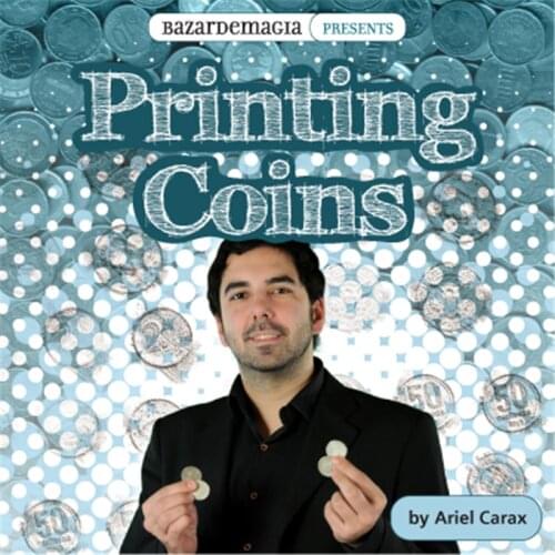 Printing Coins (Gimmick And DVD) Magic Tricks Mentalism Stage Magic Tool Close Up Magic Props Comedy Coin Vanishing