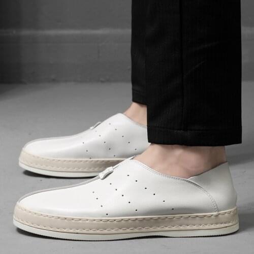 Flat man hombre boots for leisure de sapato casuales hot causal Mens masculino leather sapatos 2020 mens spring casual black