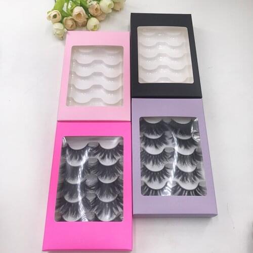 5 Pairs Lash Books For False Eyelashes Custom Lash Packaging 5 Pairs Lash Cases Empty Boxes With Lash Tray