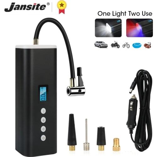 Jansite Inflatable Pump Air compressor Tyre Inflator Mini Portable Compressor 12V 150PSI Rechargeable Air Pump for Bicycle tires