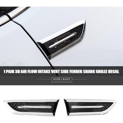 New Universal 3D Car Shark Gill Simulation Air Flow Intake Vent Side Fender Sticker