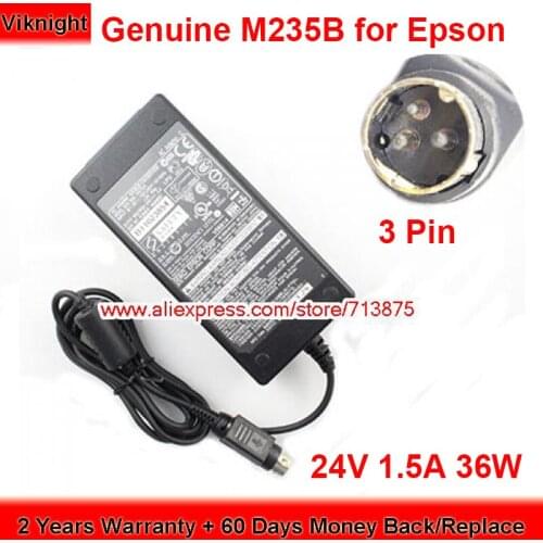 Genuine M235A 36W Charger 24V 1.5A AC Adapter for Epson TM-U220 TM-U288 TM-T88II TM-88III M235B Power Supply