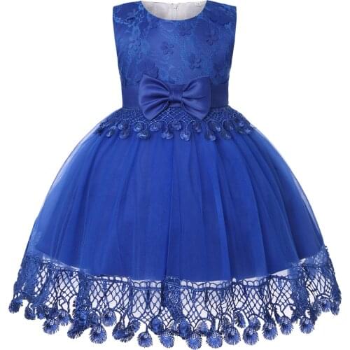 KEAIYOUHUO Summer New Female Baby One-Year-Old Dress Baby Toddler Wedding Princess Dresses Girls Birthday Party Lace Bow Dress