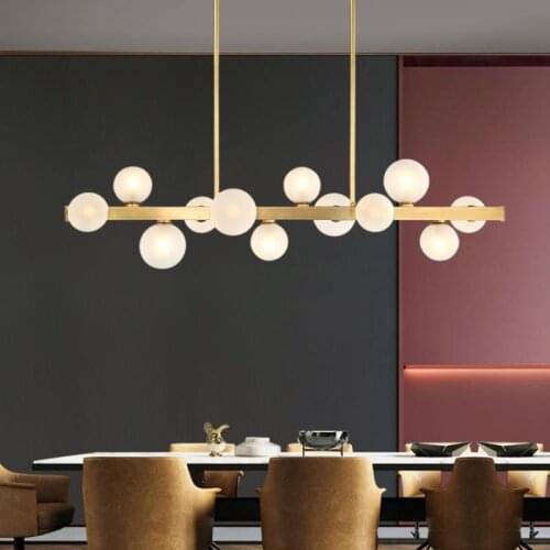 Simple Led Long Magic Bean Lamp Dining Room Chandelier Living Room Bar Chandelier Ball Hanging Lamps 7/ 9 /10 / 12 Heads PA0748