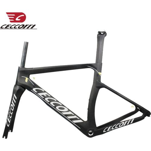 New design Ceccotti full carbon Road bike frame DI2 mechanical BSA/BB30/PF30 V brake carbon bicycle frameset
