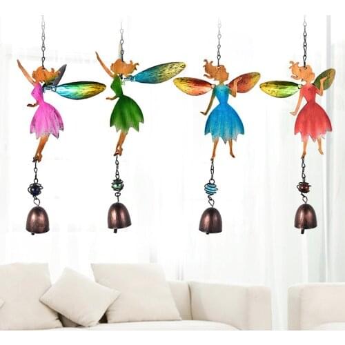 Fairy Angel Wind Chimes Spinner Romantic Metal Art Wind Bells Musical Hanging Decoration Outdoor Garden Patio Yard Windows Doors