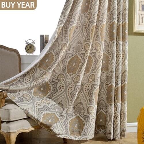 ModernCurtains for Living Dining Room Bedrooms Simple European Curtains Polyester Cotton Printed White Tulle Curtain Customized