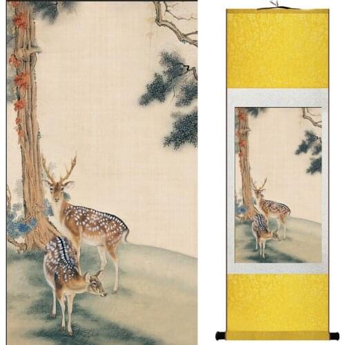 Traditional Chinese Art Painting Home Office Decoration Chinese painting deer painging 201907151400