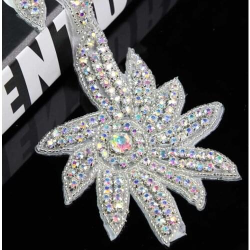10Yards AB Rhinestone Chain Clothing Accessory Trim Wholesale Fashion Bridal Belt DIY Crafts Shinny