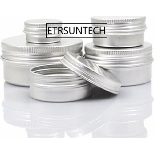 100pcs 5g 10g 15g 30g 40g 50g 60g Aluminum Tin Jars Metal 50ml Empty Cosmetic Face Care Eye Cream Lip Balm Gloss Packaging