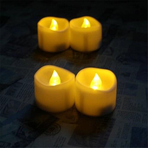12pcs Battery operate LED Candle tealight Flameless Flicker wavy Tea Light W/Timer-6 hrs On 18 hrs Off F/Wedding Christmas Home