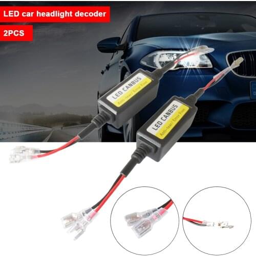 2pcs H1 H3 PS LED Headlight Decoder Canbus Anti-Flicker Harness Bulbs Resistor Decoder Error Free Car Light Accessories Dropship