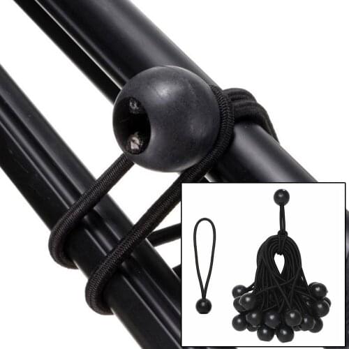 30pcs Outdoor Bungee Tie Tent Camping Pole Rope 15cm Strap Elastic Convenient