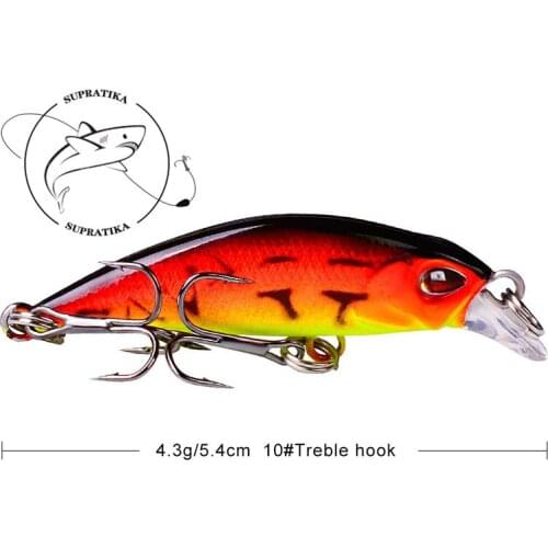 4.3G/54MM Artificial Sinking Minnow Freshwater Plastic Fishing Bait Anti-Corrosion Bionic High Quality Fishing Lure Hard Bait