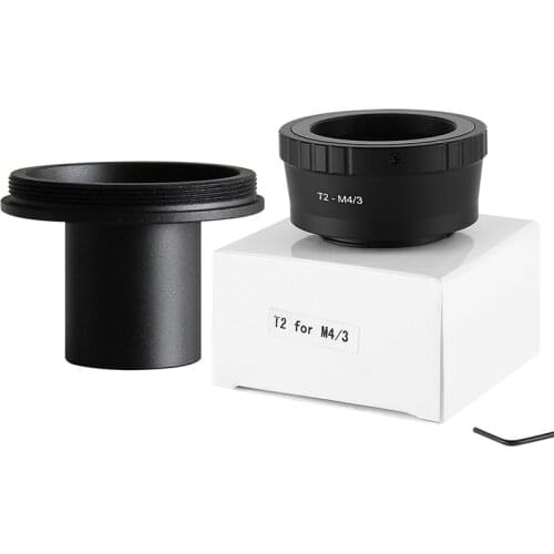 T2 for M4/3 T Lens Micro 4/3 Camera Mount adapter for Micro4/3 G1 GF1 EP1 Seires+0.91in 23.2mm Eyepiece Ports Microscope Adapter