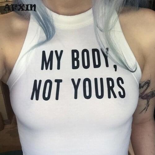 AFXIN Women's T-shirts With Inscriptions