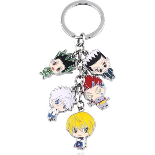 Hunter X Hunter Keychain for Men Women GON FREECSS Killua Zoldyck Anime Enamel Pendant Keychain Fans Gifts Jewelry