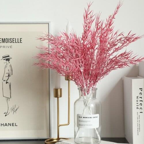 Bridal Bouquet Botany Wall Flowers Dense Fog Bamboo Leaf Grass Parts Fake Home Furnishing Decoration Simulation Flower