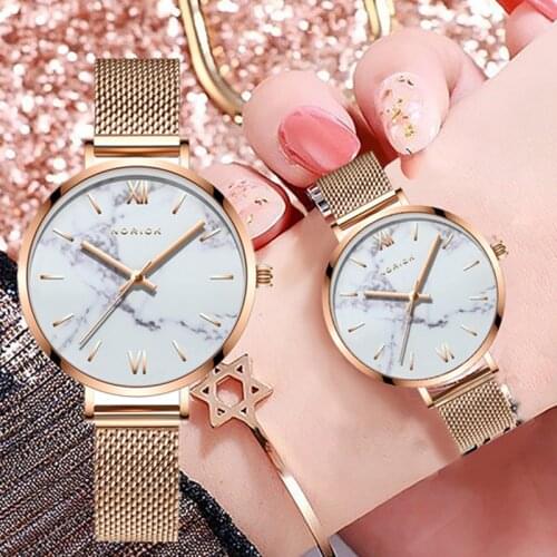 9.99 Clearance Brand Women Watches Fashion Ladies Quartz Watch Bracelet Set Green Dial Simple Rose Gold Mesh Luxury Women Watch