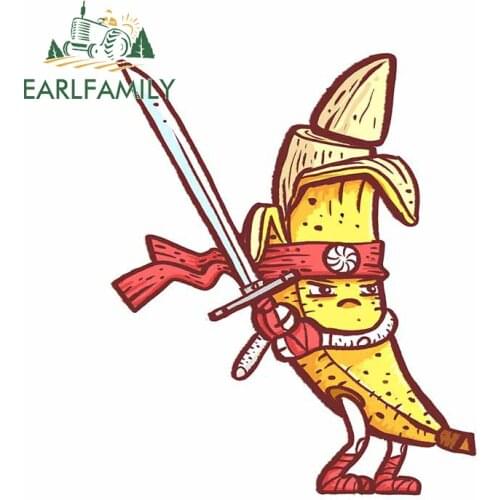 EARLFAMILY 13cm x 10.6cm For Samurai Banana Fashion Decal Car Door Protector Stickers Waterproof Car Accessories Decoration