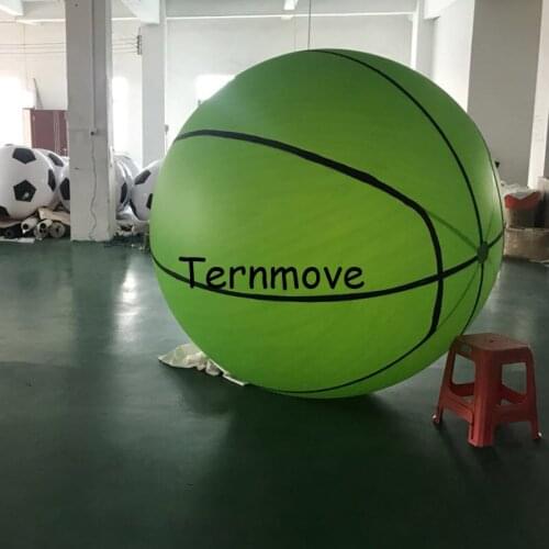 Pvc beach basketball for kids game helium advertising promotion for sport event 1.5m 2m 2.5m giant Inflatable basketball balloon